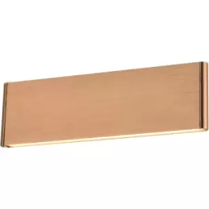 8W LED Up / Down Wall Light, Brushed Bronze Finish Warm White (Non-Dimmable)