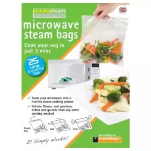 Planit - quickasteam Microwave Steam Bags Large Pack 25 -