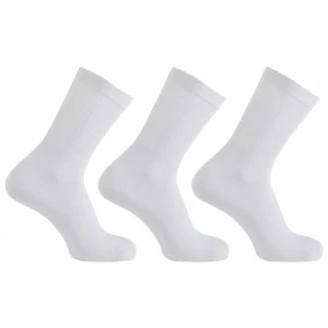 Horizon Sports Crew Socks 3pack White UK Size 4 7