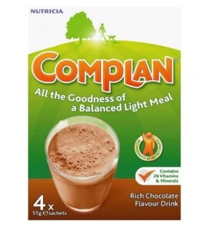 Complan Rich Chocolate Flavour Nutrition Drink 4 x 55g Sachets