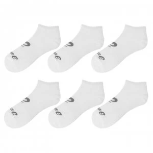 Asics 6 Pack Invisible Socks Mens - White