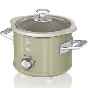 Swan SF17011GN 1.5L Retro Slow Cooker - Green