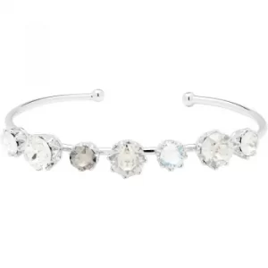 Ted Baker Ladies Silver Plated Cheska Crystal Crown Ultrafine Bangle