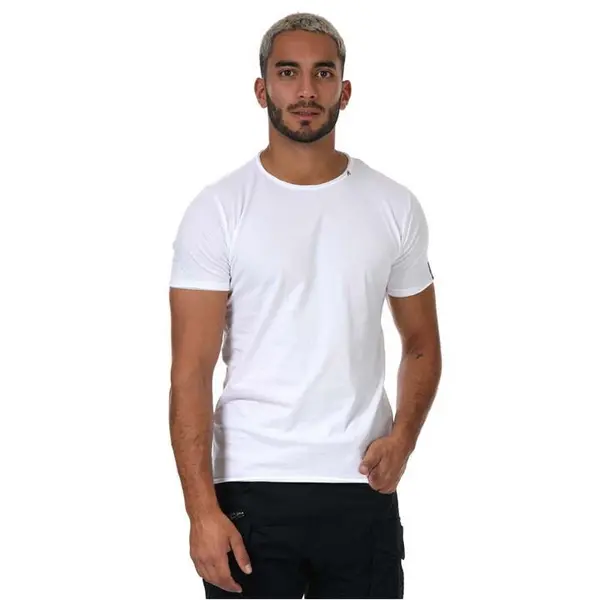 Replay Raw Cut Cotton T- Shirt - White M