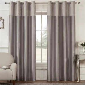 Linens and Lace Chenille Top Curtains - Pewter