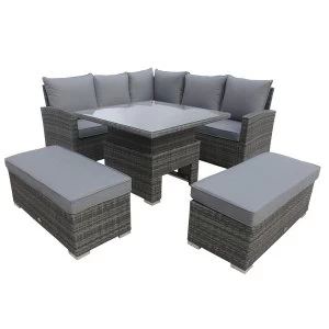 Charles Bentley Corner Lounge Set - Grey