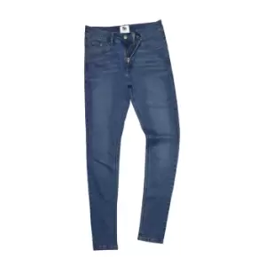 AWDis So Denim Womens/Ladies Lara Skinny Fit Jeans (6R) (Mid Blue Wash)