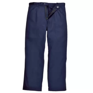 Biz Weld Mens Flame Resistant Trousers Navy Blue Extra Large 34"
