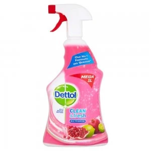 Dettol Power and Fresh Pomegranate and Lime Multi Purpose Spray 1L