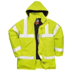 Biz Flame Hi Vis Flame Resistant Rain Jacket Yellow 2XL
