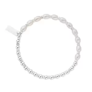 ChloBo Silver & Pearl Story Of Love Bracelet