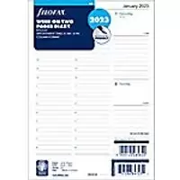 Filofax Diary Refill 2023 A5 Week to view White