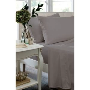 Catherine Lansfield Non-Iron King Fitted Sheet - Grey