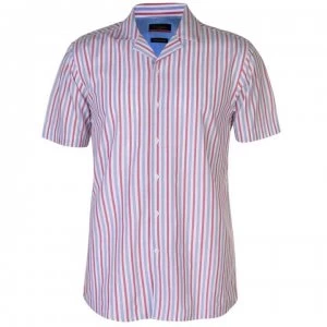 Pierre Cardin Reverse Stripe Shirt Mens - Whte/Red/Blue