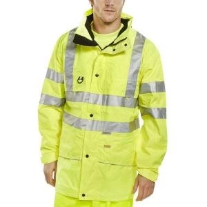 B Seen High Visibility Carnoustie Jacket 5XL Saturn Yellow Ref