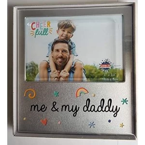5" x 3.5" Cheerful Aluminium Photo Frame - Me & My Daddy