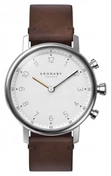 Kronaby 38mm NORD Bluetooth Brown Leather Strap A1000-0711 Watch