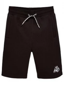 Kings Will Dream Boys Crosby Jog Shorts - Black, Size 10-11 Years