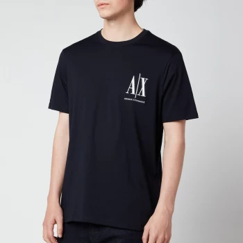 Armani Exchange AX Small Icon Logo T-Shirt Navy Size L Men