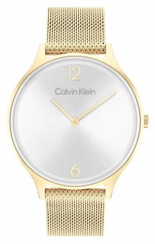 Calvin Klein 25200003 Silver Dial Gold Stainless Steel Watch