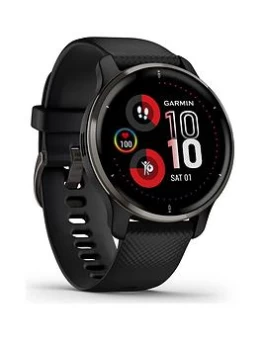 Garmin Venu 2 Plus Gps Smartwatch With All-Day Health Monitoring And Voice Functionality - Slate & Black