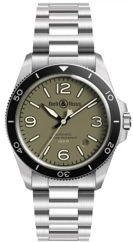 Bell & Ross Watch BR V2-92 Military Green Bracelet