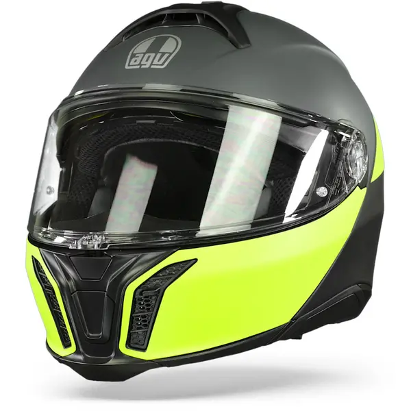 AGV Tourmodular Multi Balance Matt Black Yellow Fluo Grey Modular Helmet Size 2XL