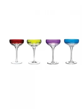 Waterford Mixology Coupe Glasses Mixed Colours Set of 4
