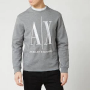 Armani Exchange AX Icon Logo Sweatshirt Grey Size 2XL Men