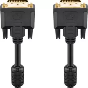 Goobay Dual Link DVI-D Full HD Cable - 5m - Gold Plated - Black