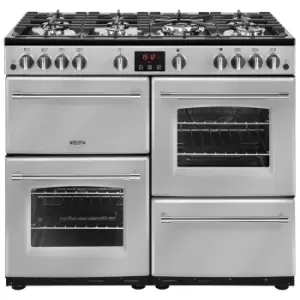 Belling 444411736 100cm Farmhouse X100G Double Oven Gas Cooker in Silv