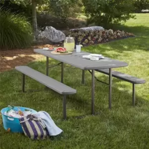 Dorel Intellifit 6ft Folding Picnic Table and Bench Set - Grey