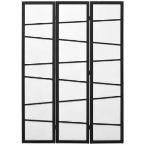 HOMCOM 3 Panel Room Divider, Wooden Folding Privacy Screen, Freestanding Wall Partition Separator for Bedroom, White