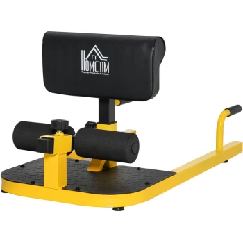 Homcom - 3-In-1 Padded Squat Machine Home Gym Workout Fitness Equipment Yellow
