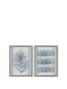 Art For The Home Set Of 2 Delicate Leaves Framed Art