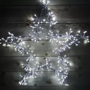 78cm Cool White 300 LED Window Star Silhouette Lit Outdoor Christmas Decorations
