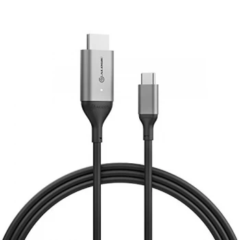 ALOGIC 2m Ultra USB-C (Male) to HDMI (Male) Cable - 4K @60Hz - Space Grey for MacBook Pro 2019/2018/2017, MacBook Air/iPad...