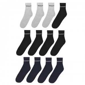 Donnay Quarter Socks 12 Pack Mens - Dark Asst