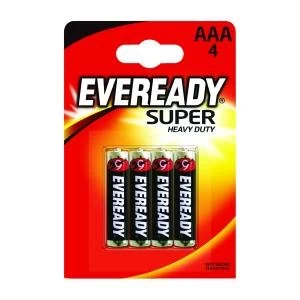 Eveready Super Heavy Duty AAA Batteries Pack of 4 RO3B4UP