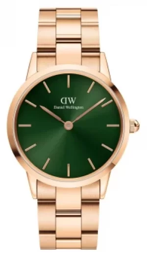 Daniel Wellington Iconinc Emerald 28mm Green Dial Rose Gold Watch