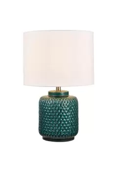 Lighting and Interiors Group The Lighting and Interiors Teal Vision Gloss Table Lamp - wilko