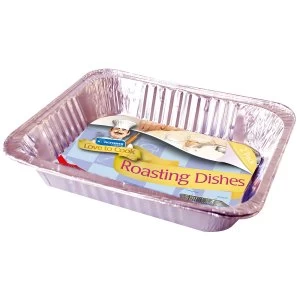 Kingfisher Large Foil Roasting Tray - Pack of 2
