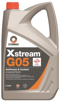 Xstream G05 Heavy Duty Antifreeze & Coolant - Concentrated - 5 Litre XHD5L COMMA
