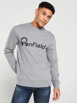 PENFIELD Capen Logo Sweatshirt, Grey, Size L, Men