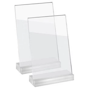 Sigel Frozenacrylic Slanted Table Top Display Frame A5 Ref TA312 Pack of 2