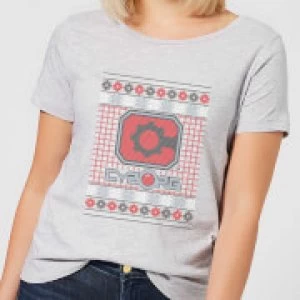 DC Cyborg Knit Womens Christmas T-Shirt - Grey - M