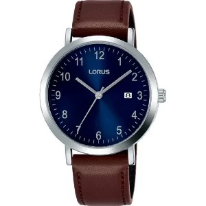 Lorus RH939JX9 Mens Dress Watch with Sunray Blue Dial & Clear White Arabic Numerals