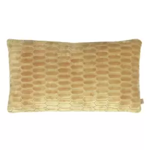 Rialta Geometric Rectangular Cushion Ochre, Ochre / 30 x 50cm / Polyester Filled