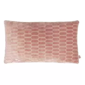 Rialta Geometric Rectangular Cushion Rose, Rose / 30 x 50cm / Polyester Filled
