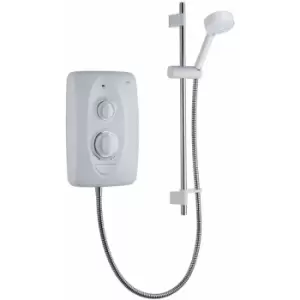 Mira Jump Multi-Fit Electric Shower 7.5kw White Chrome Bathroom 1.1788.477
